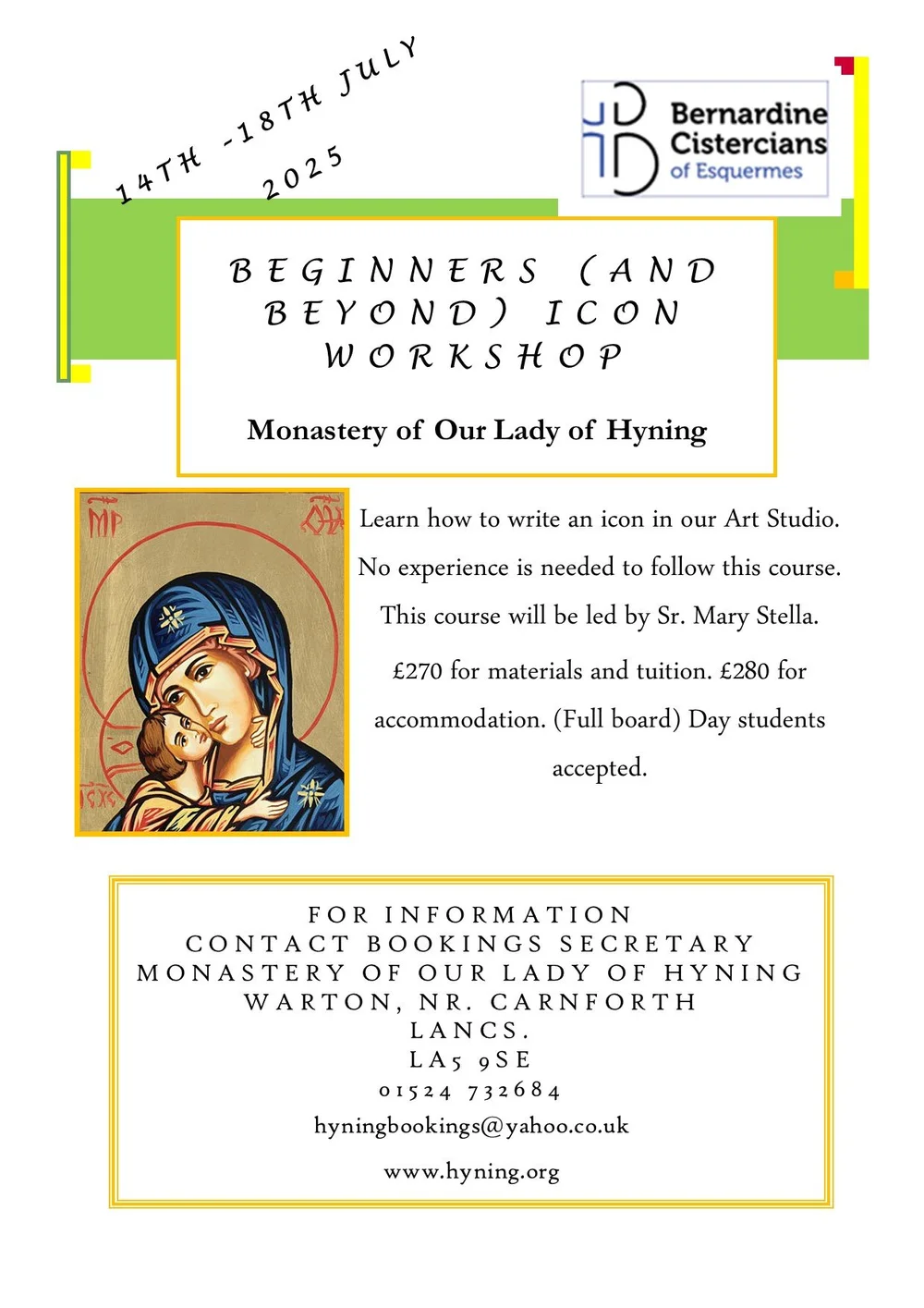 Programme — Bernardine Cistercians