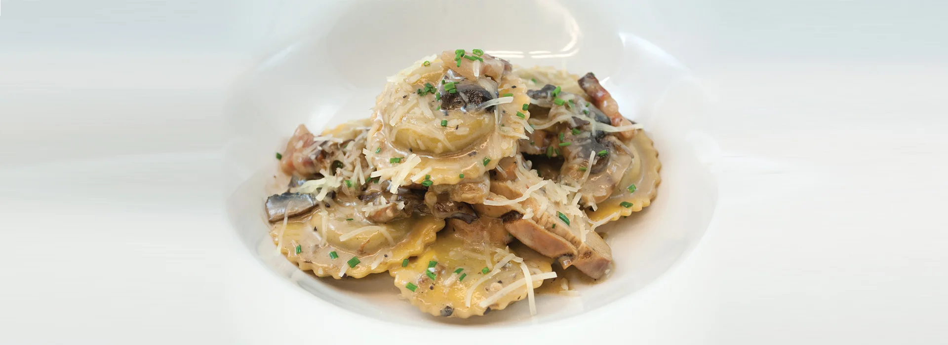 Wild Mushroom Ravioli with Truffle Oil