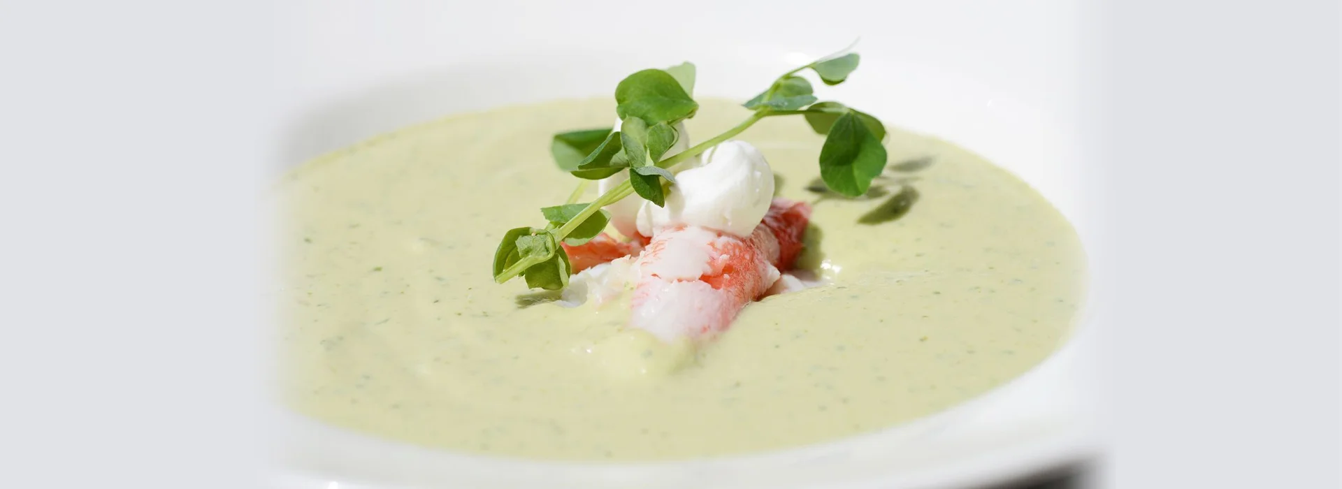 Chilled Cucumber and Alaskan Crab Soup