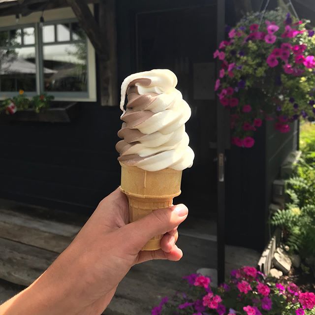 Stop by our patio and check out Sweet Niblets! Crossroads very own premium ice cream shop. Open 12pm-8pm Wednesday -Sunday 
#icecream #muskoka