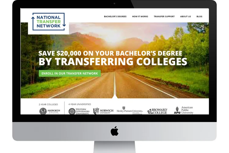 Website home page - CTAs were designed into the hero image at the top of the page and at the bottom of the page to help drive visitors to fill out and submit the website form.