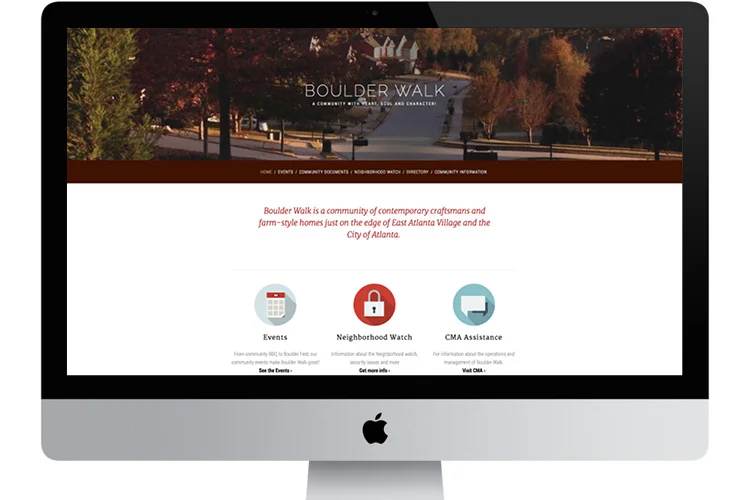 Boulder Walk HOA website, built with a Squarespace template: http://www.boulderwalk.com