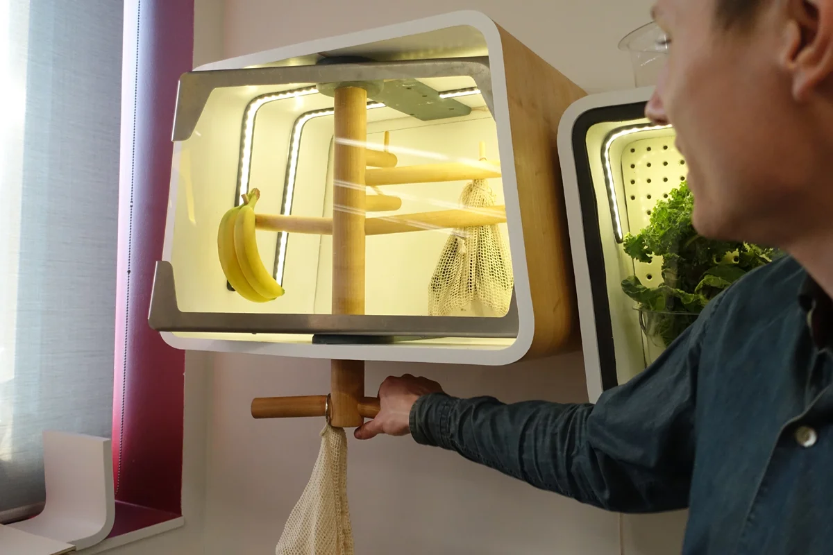 This project aims to tackle waste created from food we forget about because it’s out of sight and out of mind by making the food we do have easily visible.