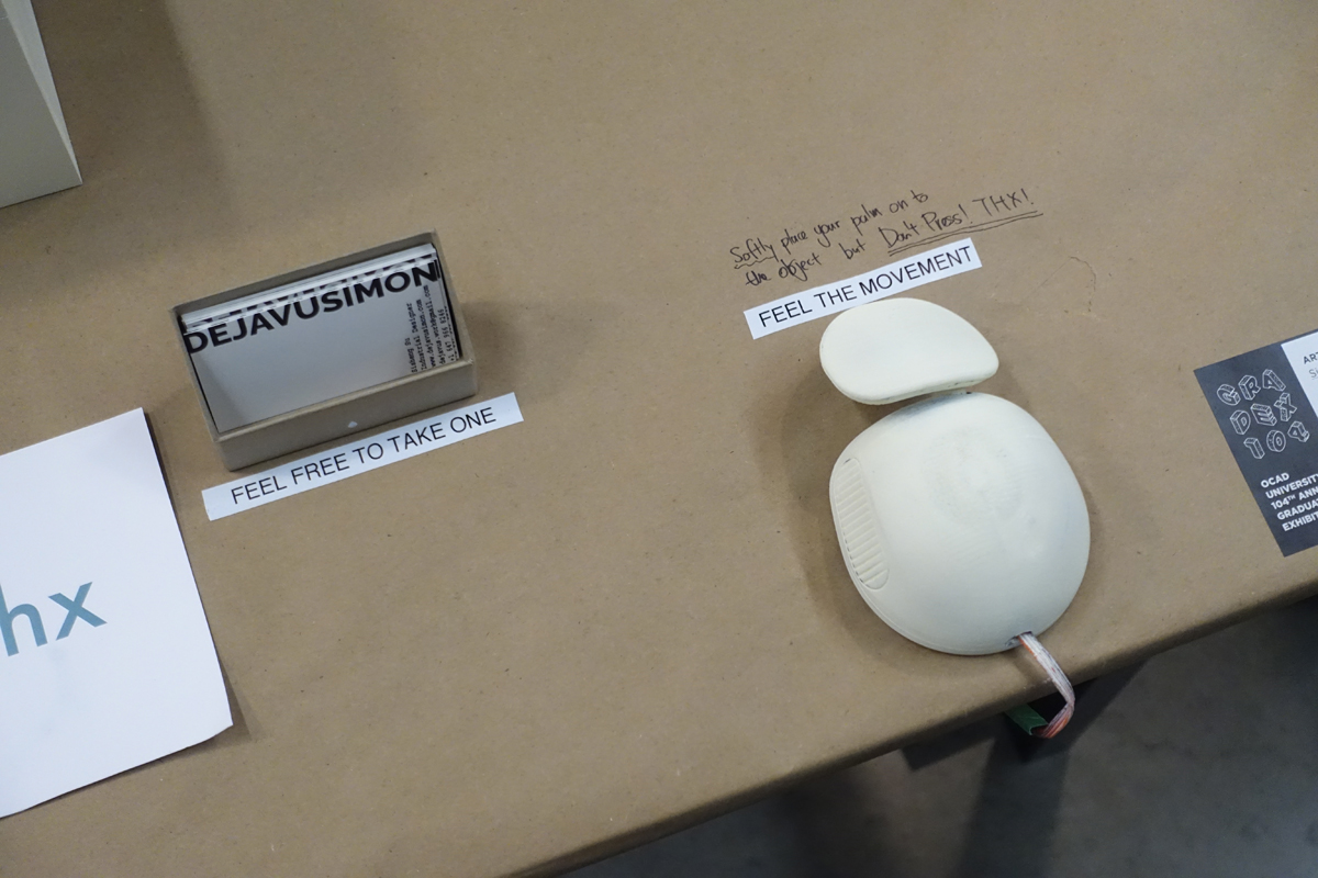 He had working models that cycled through having the buttons flat and at an angle.