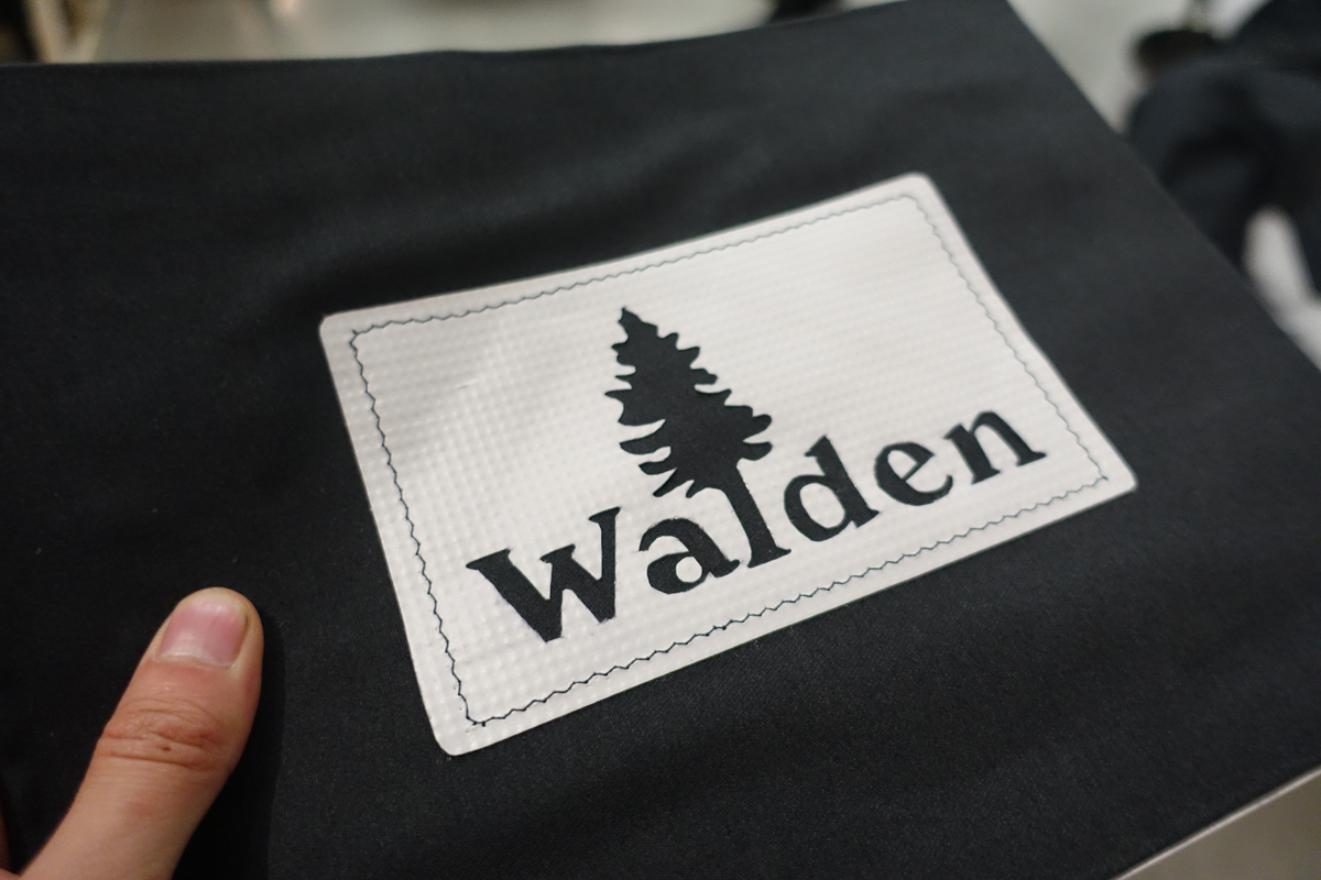 The stitched on fabric on the front of his process book is super cool though.