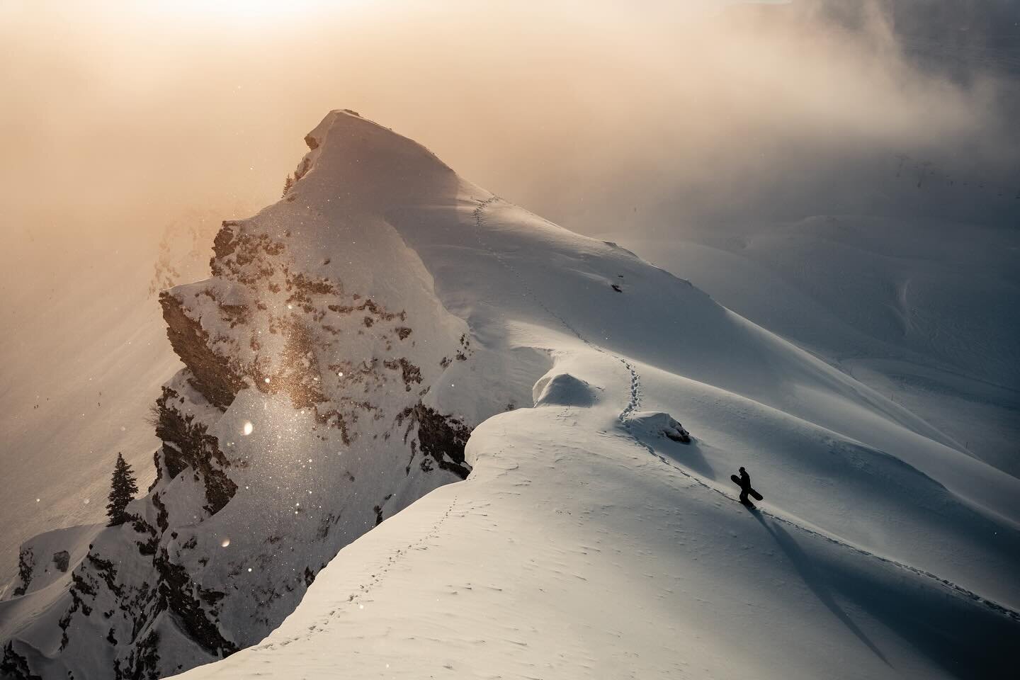 chasing white rabbits with the always inspiring @johnny_casam 🤴🏻 #alwaysendeavor #LesCrosets #Champery #Valais #Wallis #Switzerland #snowboard