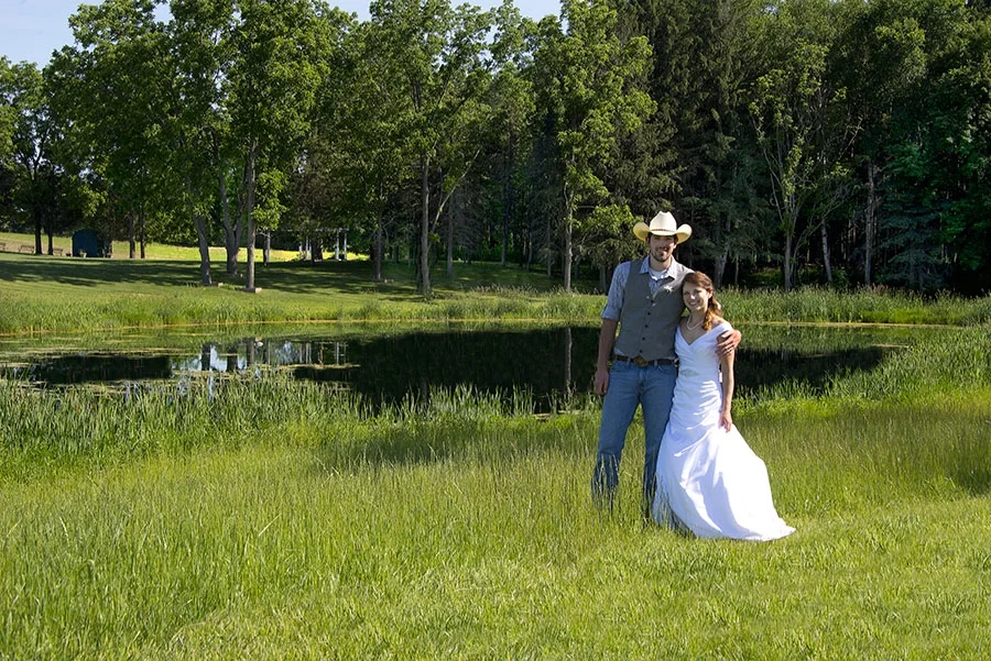 April and Brian's wedding on the farm