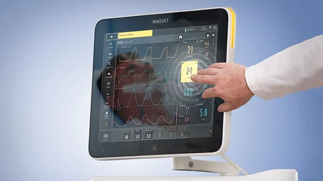 The Default ventilation screen of the Maquet Servo Atlas. 