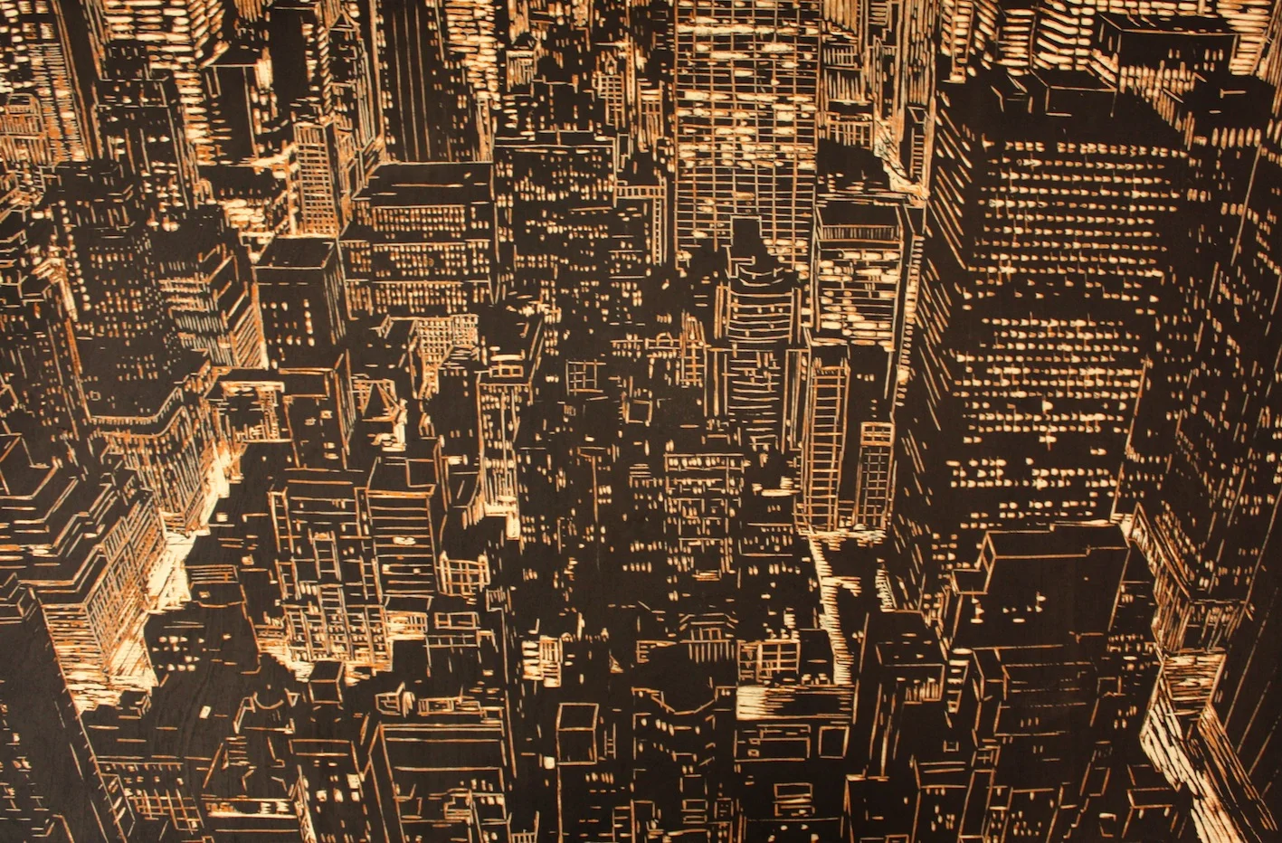 Original Woodblock with ink still on surface