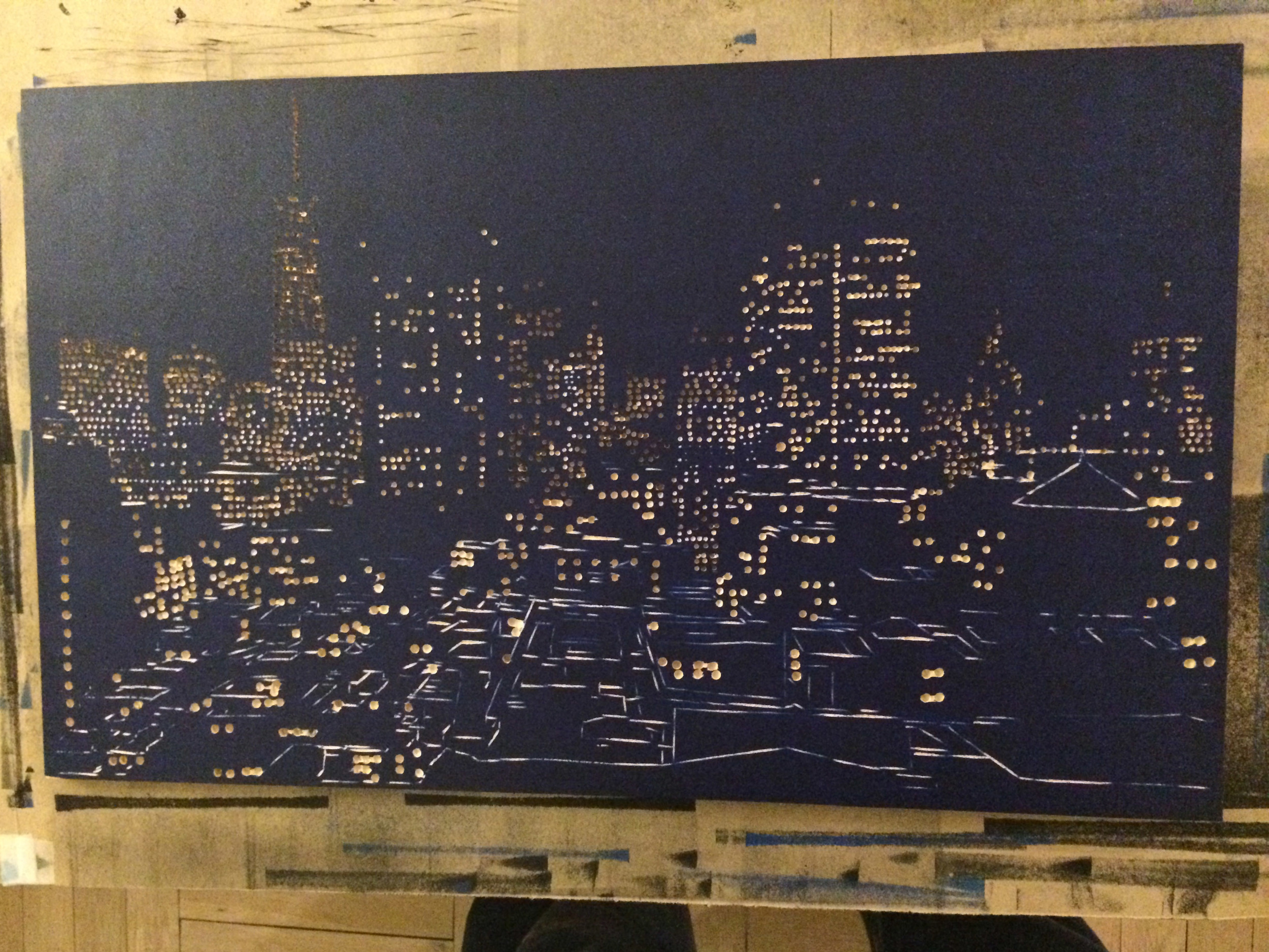 Woodblock Print Process in Artist's Studio