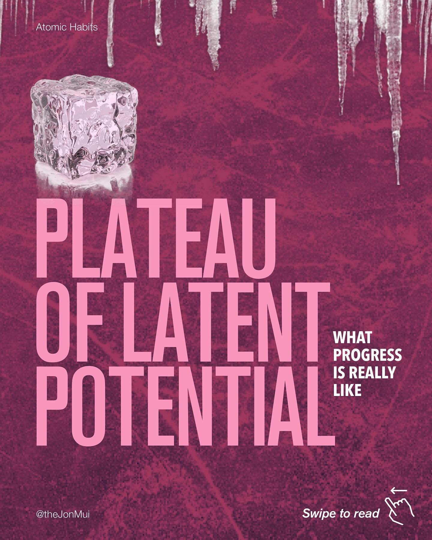 How often do we start something only to stop ⁣
⁣
when we don't see the results coming in fast enough?⁣
⁣
The Plateau of Latent Potential is all about persistence.⁣
⁣
This is simply a reminder for what we already know.⁣
⁣
To get the results we're look