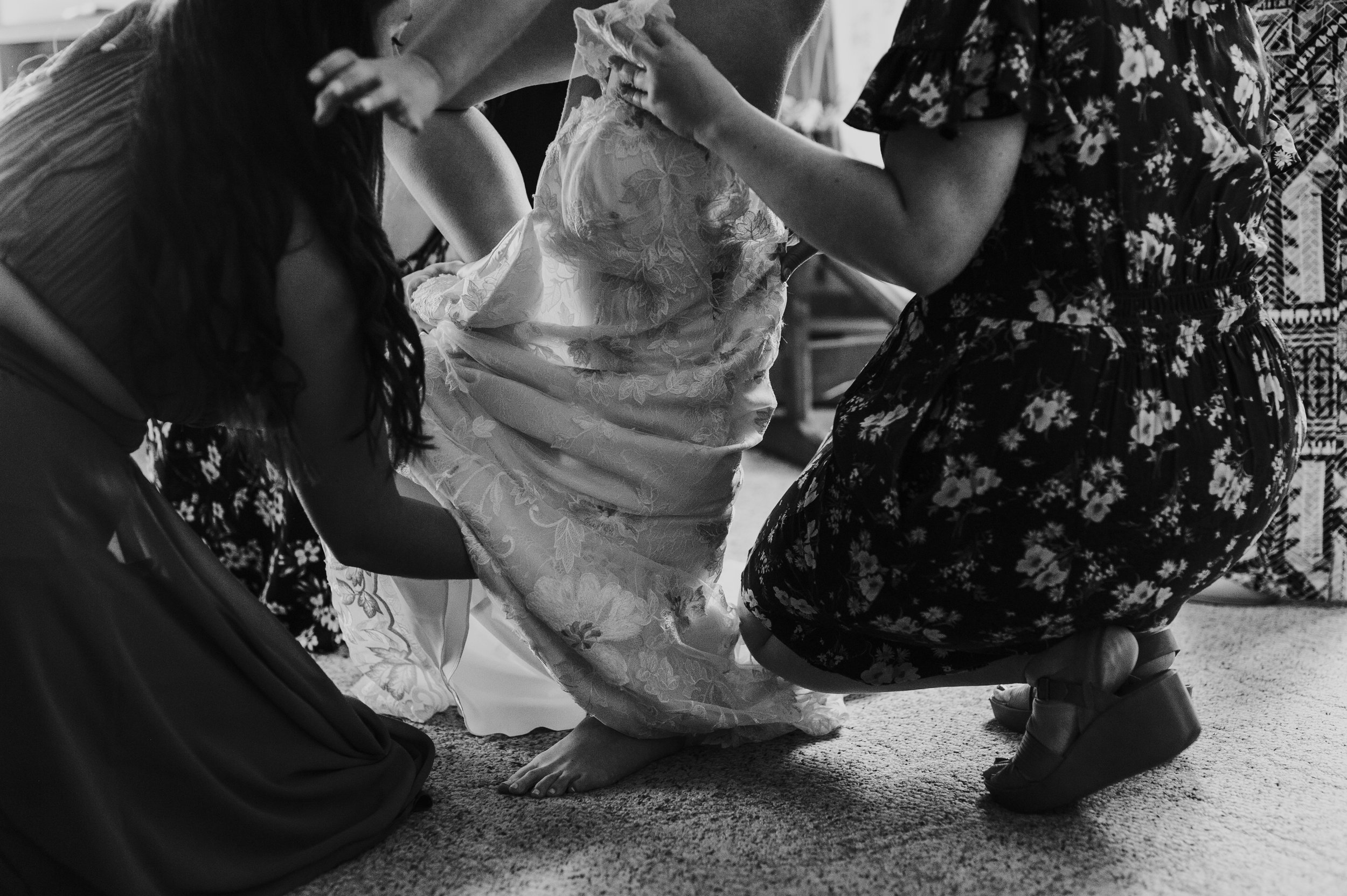 Bride Getting Ready at Mountain Meadows Lodge