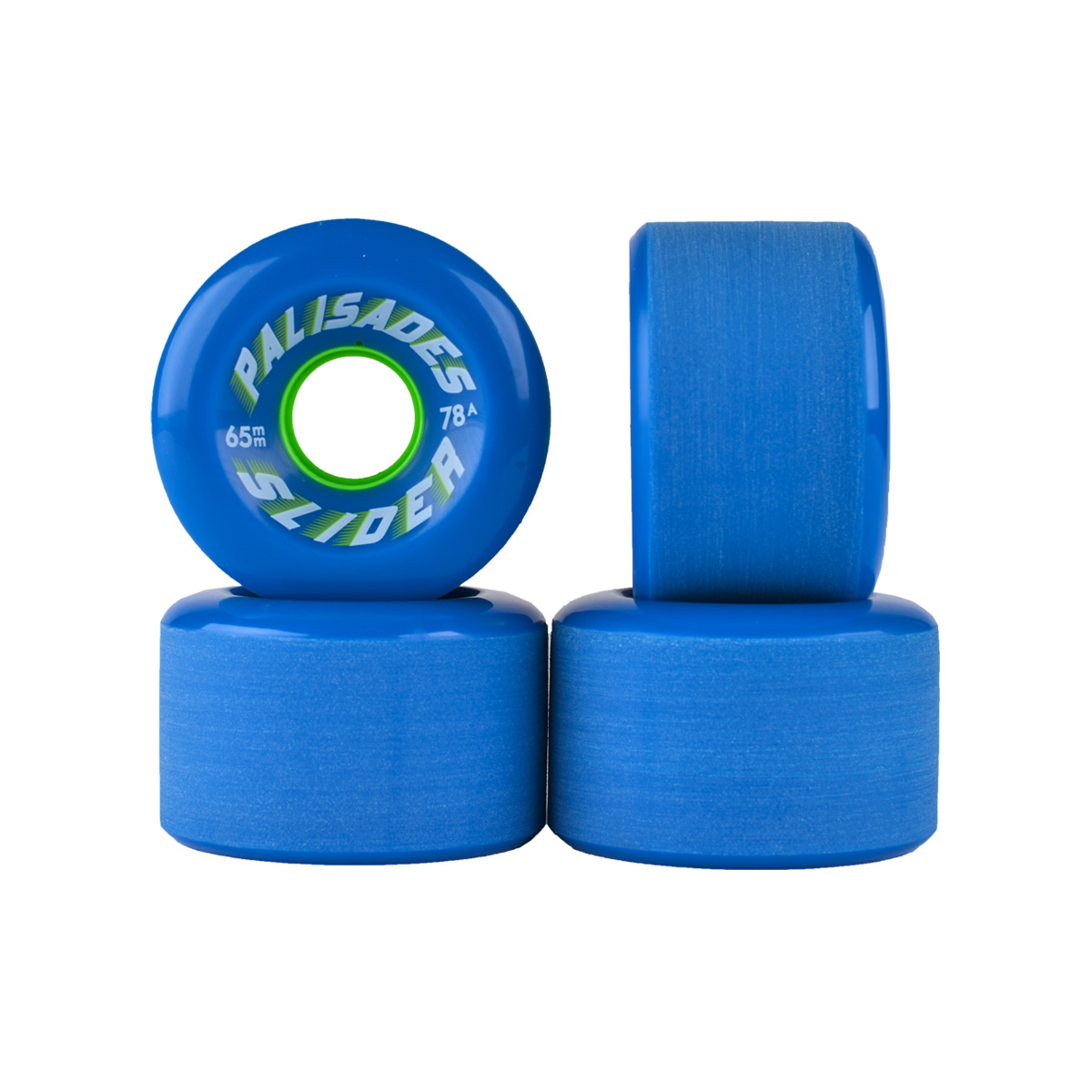 Stone ground center set w/radial edges. Blue