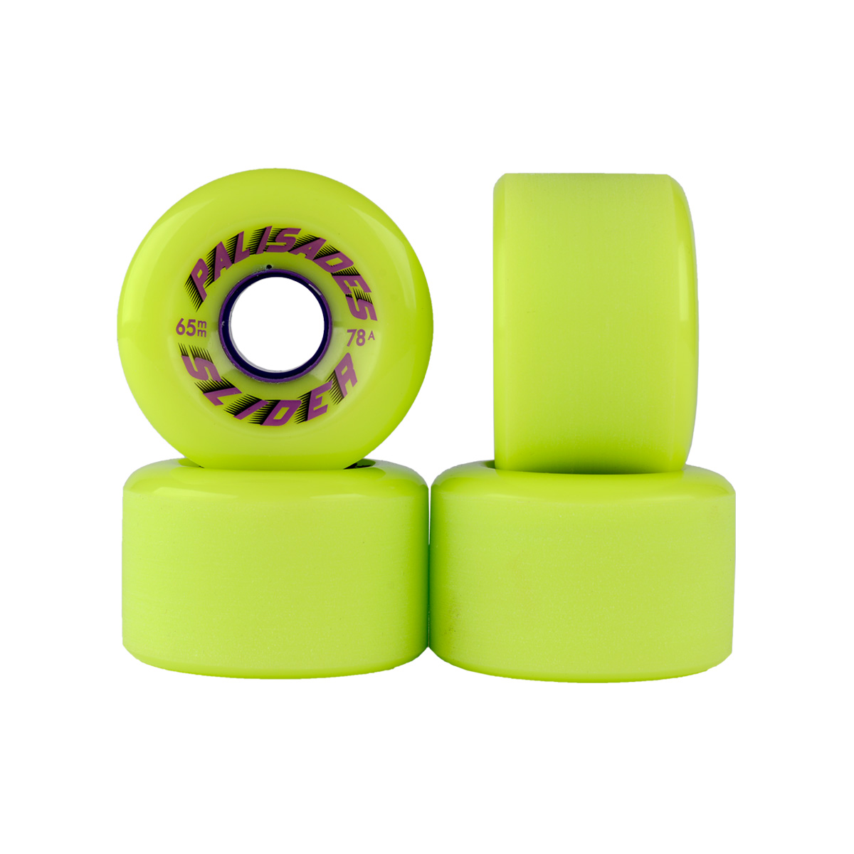 Stone ground center set w/radial edges. Lime