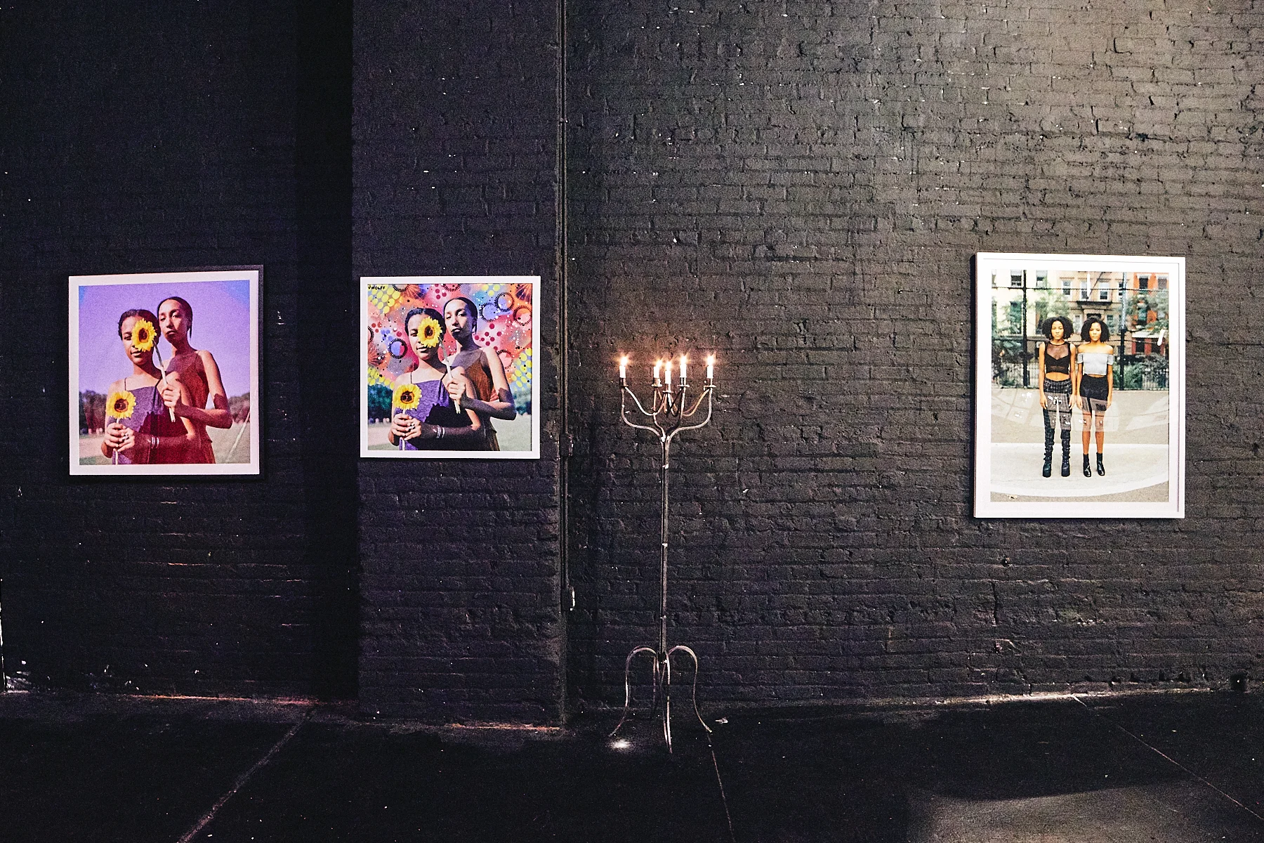 Enlarged pieces on the Center Wall Part 2 of Superchief Gallery NY.