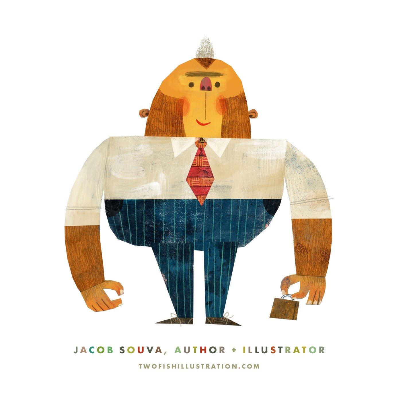 Hey! It's #kidlitpostcard day. I'm a #kidlitart illustrator and author forever looking for stories that are funny, witty, and have heart. Like what you might find in this ape's briefcase.

#kidlit #picturebook #childrensbook #childrensbooks #kidsbook