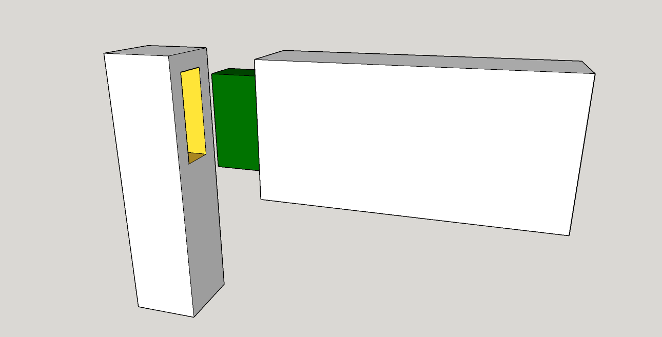 Tenon in Green, Mortise in Yellow