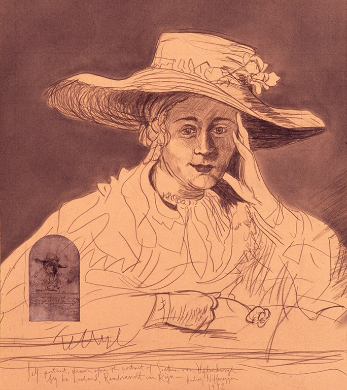 Self Portrait as Rembrandt's Wife, Saskia, 1992
