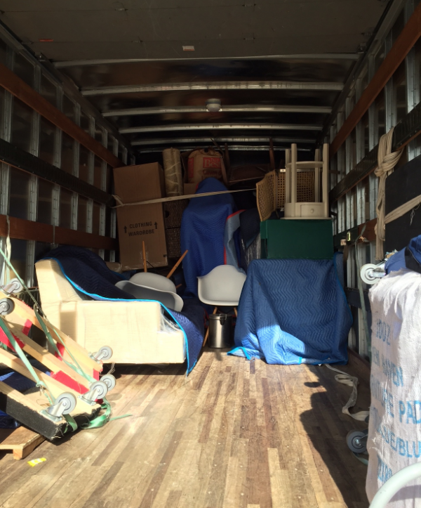 All our possessions in the world (bed and plants still to come). At this point, I was almost hoping the moving truck would lose our address so we could start fresh.