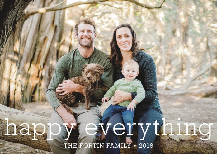My family’s holiday card this year. We really do wish you a happy everything!