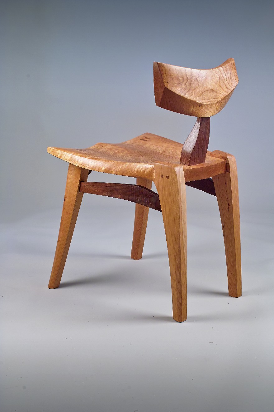 in cherry with walnut post