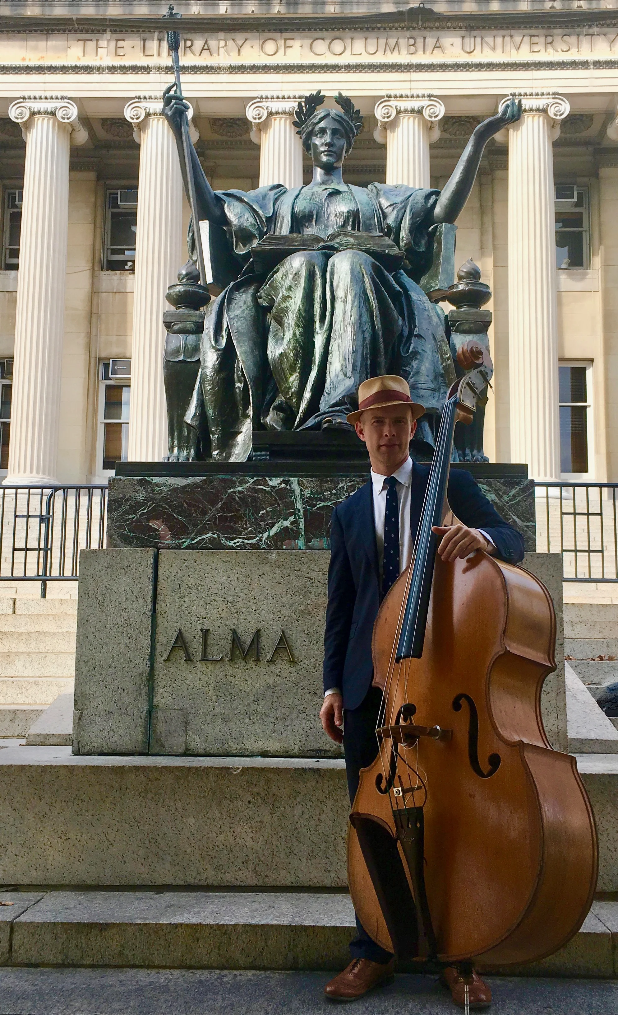 Peter and the Master Keys play blues and jazz for an event for incoming graduate students at Columbia University.