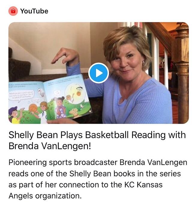 Check out one of Shelly Bean's idols reading the #basketball book! @youtube &ldquo;30 Days of Play&rdquo; Broadcaster and advocate @brendavanlengentv #sportsqueen #wnba #ifshecanseeitshecanbeit