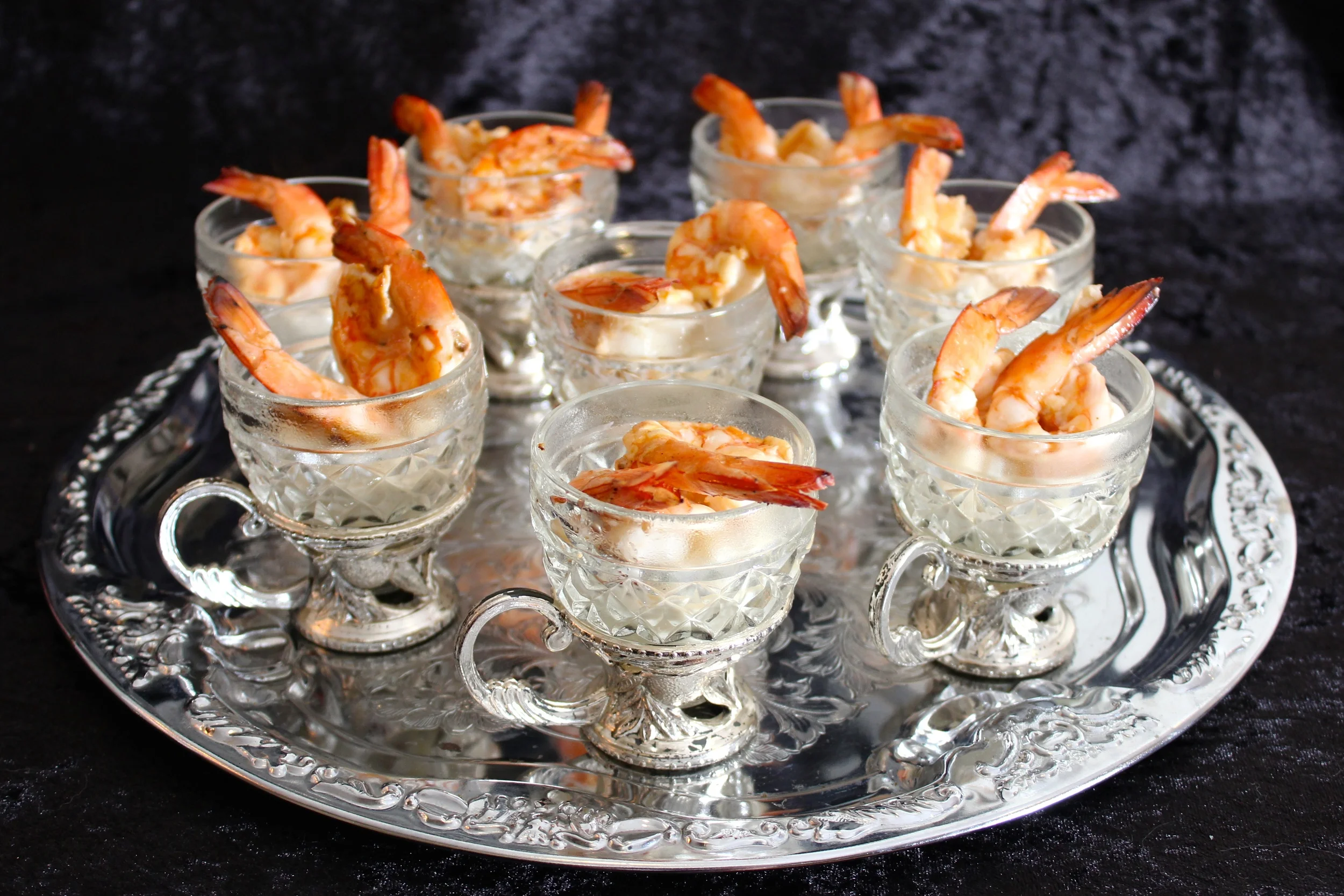 Gothic Dinner Party - Prawn with Green Olive Aioli