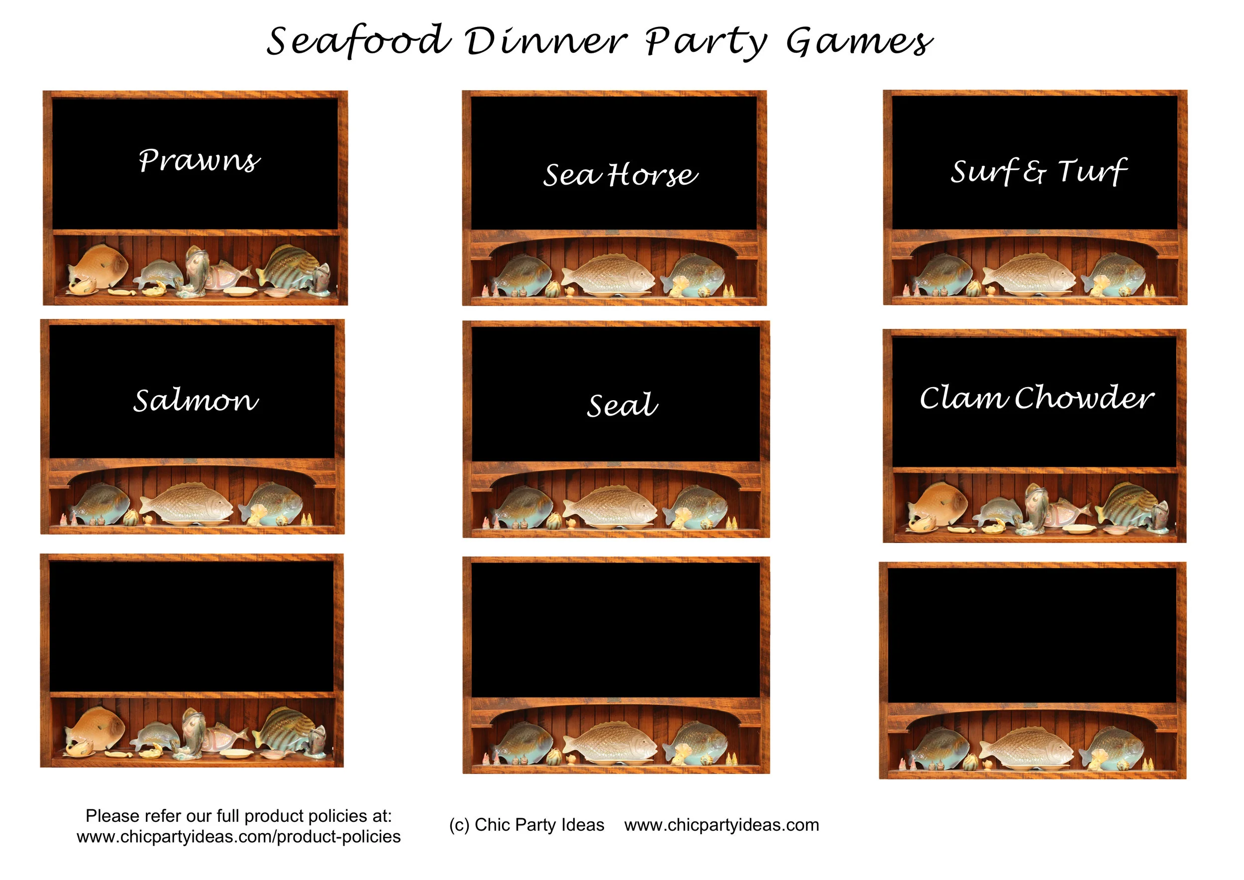 Seafood Dinner Party with Vintage Fish Dinner Service — Chic Party Ideas