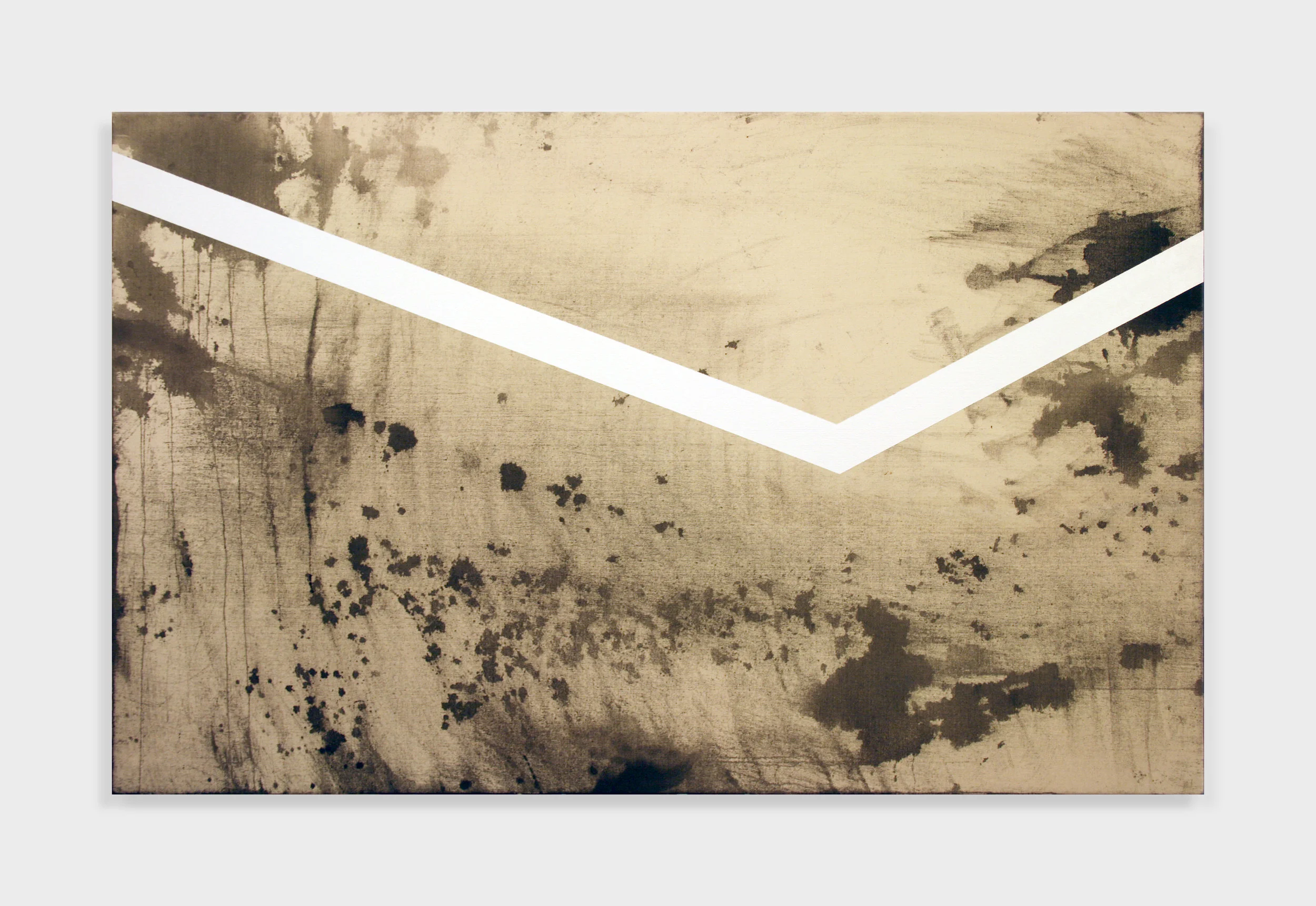 no. 9: a1. 19 sept. 2010 cotton canvas and acrylic paint on fiberboard 30" x 48" x 1"