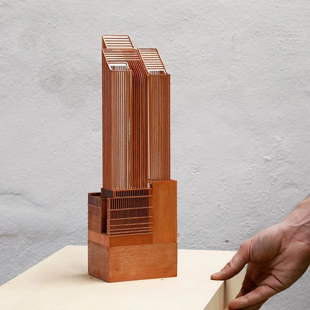 Sydney Metro 1:500 competition model. Solid mahogany represents the brick and louvre facade that wraps around the glistening tower 😍 .
.
Beautiful proposal by @smart.design.studio @hassell_studio and #brookfield
.
#sydney #architecture #handmade #architecturelovers #modemaking #instaarch #instaarchitecture #arch #arch_more #architecture_hunter #design #maquette #soarch #sydneydesign #architizer #critdaily #arcfly_ft #arch_impressive #architecturefactor #wisearchi #wood