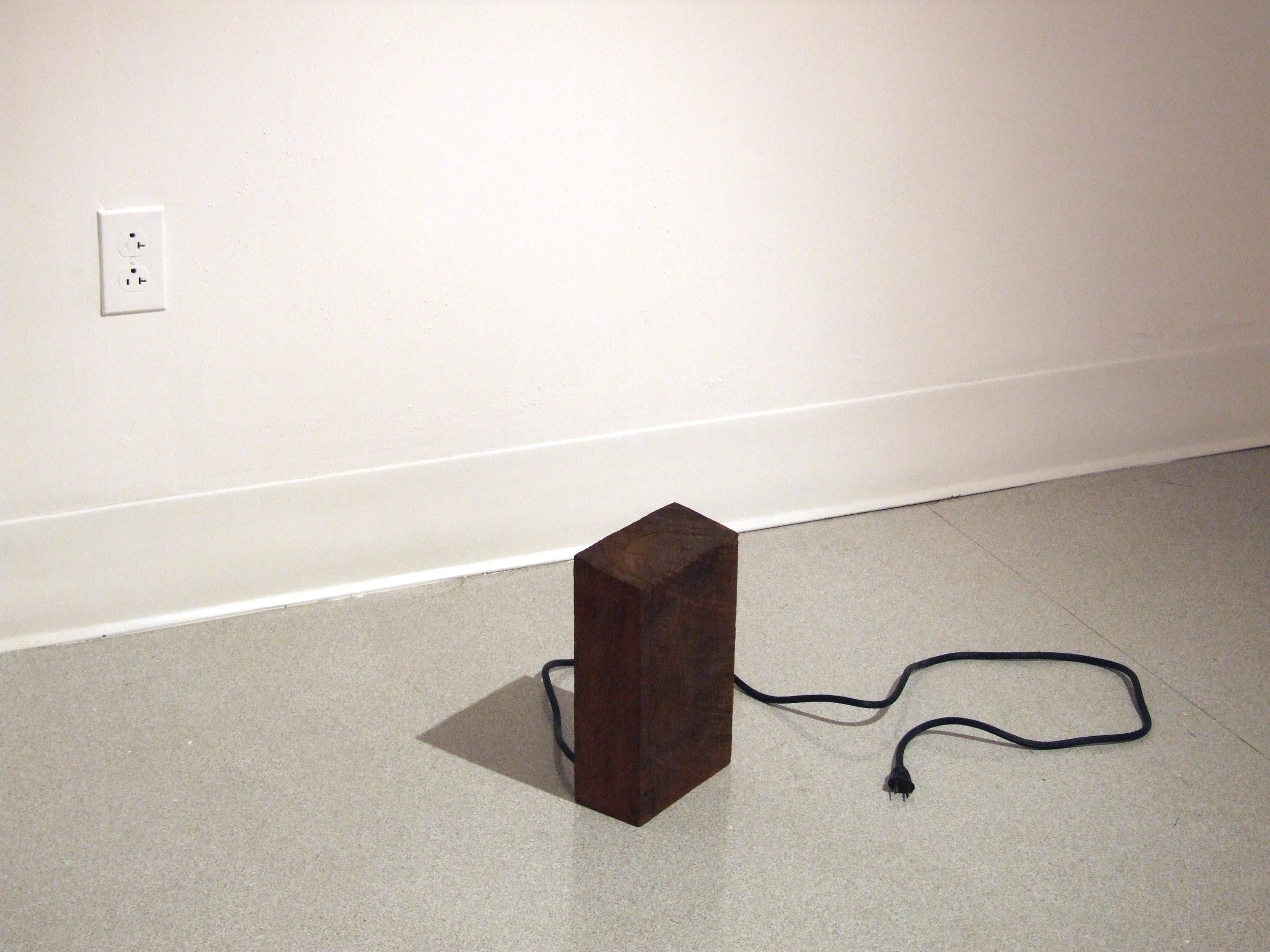 Untitled - mahogany and electrical cord