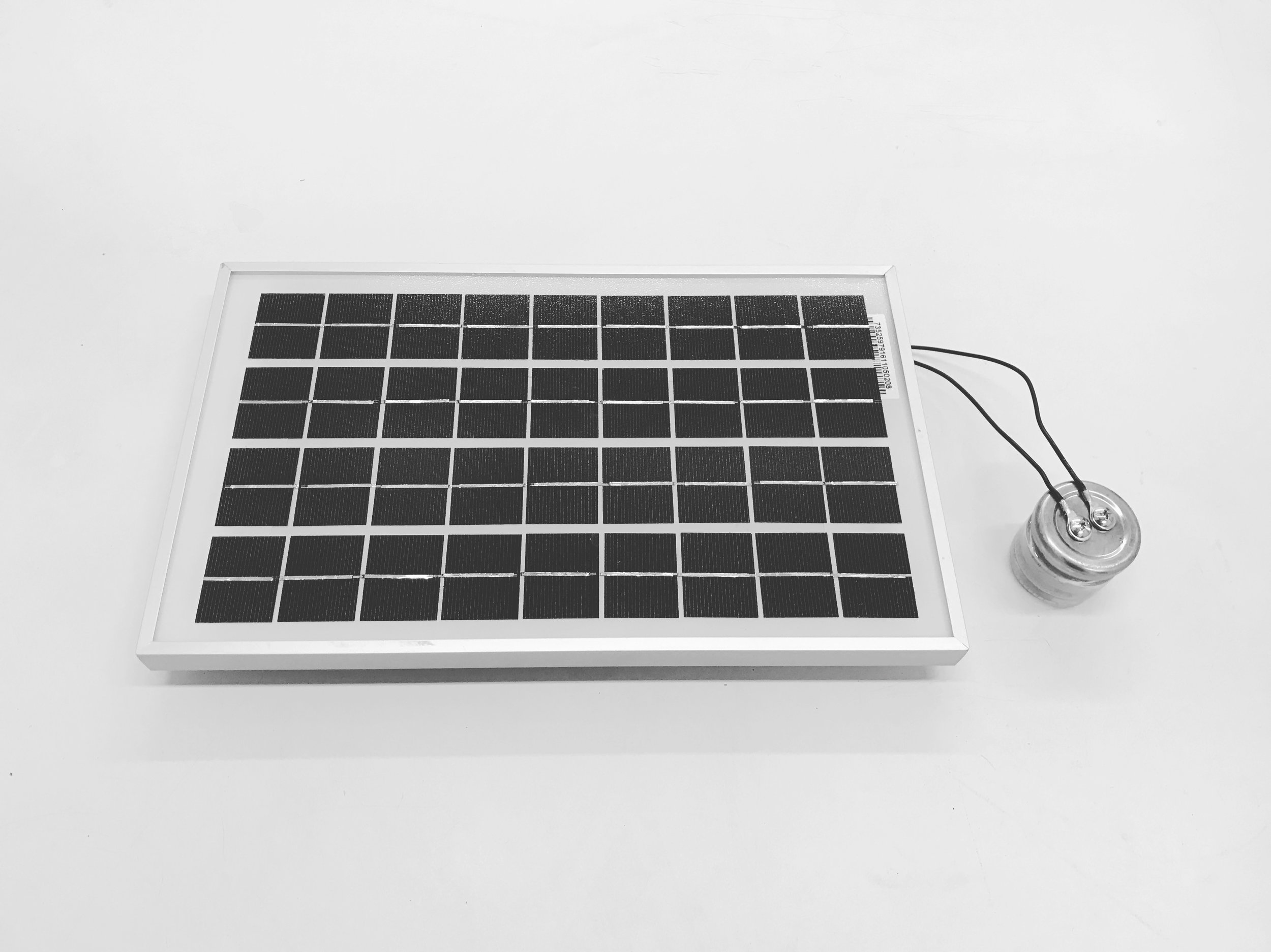 Get Better - 5 watt solar panel with jar of mud from the Dead Sea