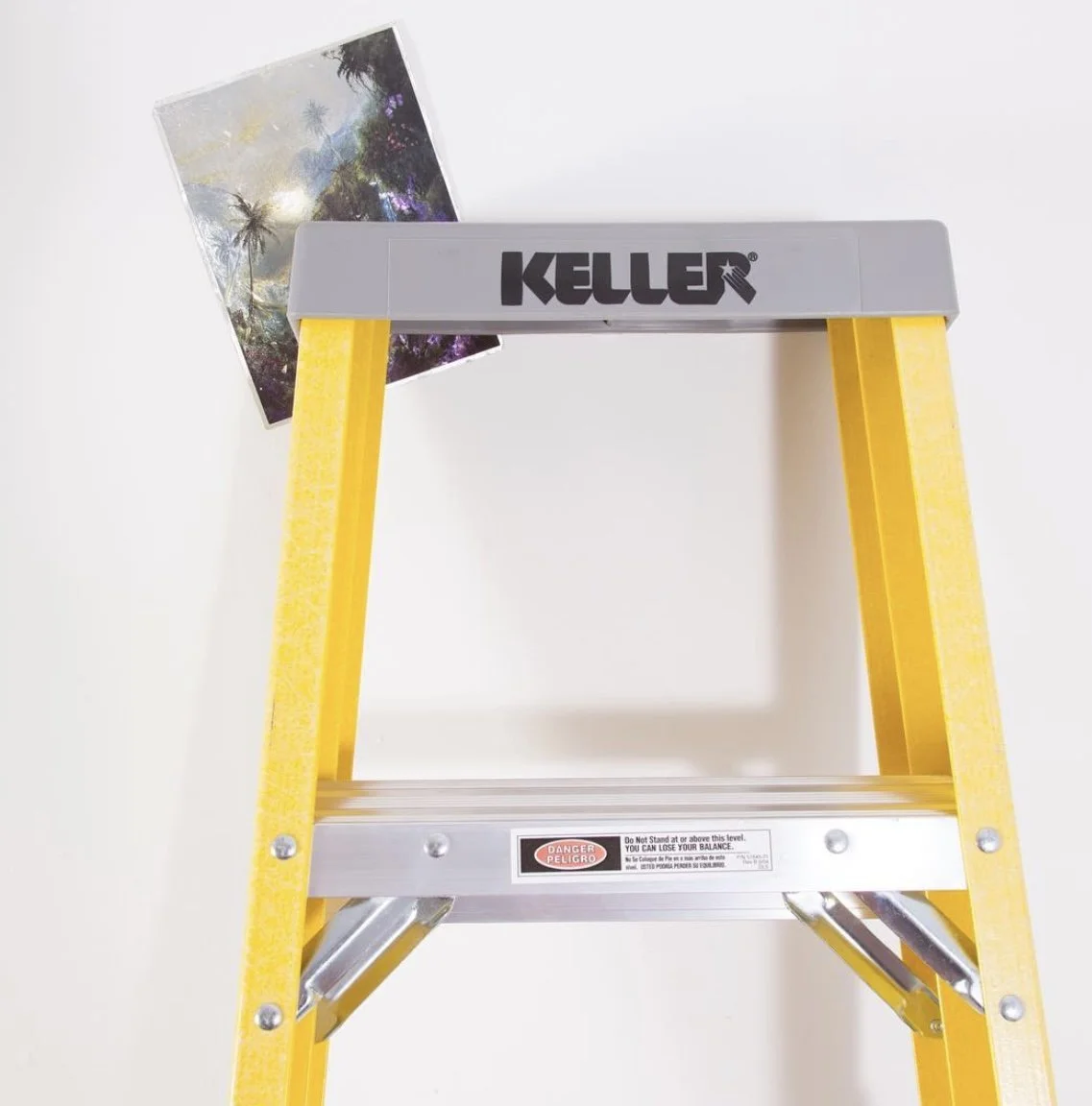 just one’s cape - aluminum ladder and Dufex “eternal paradise” silk print