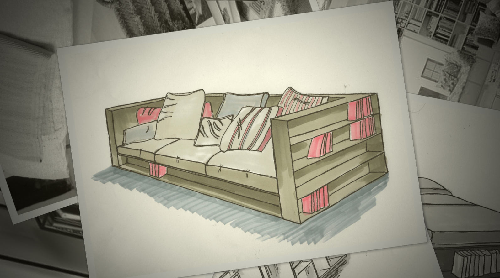 Ein Sofa für einen Bücherwurm.
