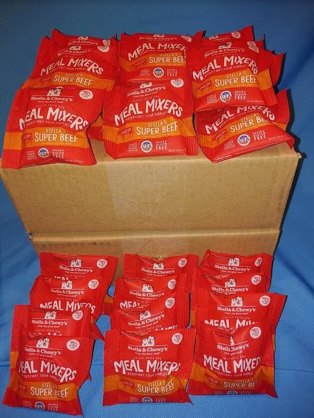 #45 Stella and Chewy’s Freeze Dried Raw Meal Mixers - Stella's Super Beef - 90 x .25 Ounce Bags