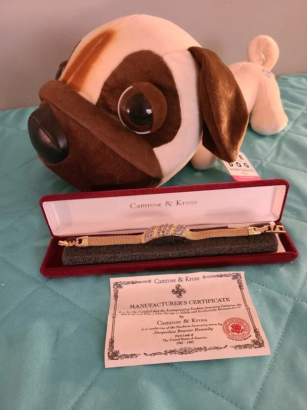 #21 Camrose &amp; Kross Jacqueline Bouvier Kennedy bracelet and The Dog