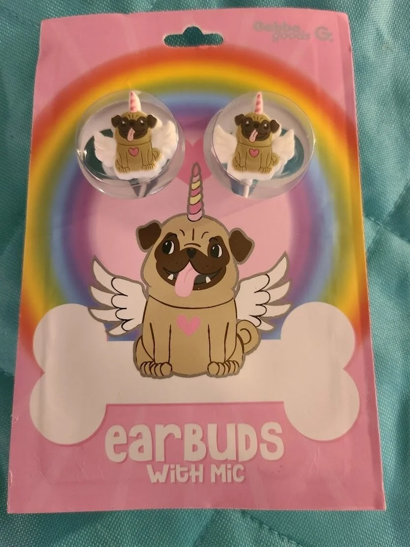 #32 Pugicorn earbuds with mic