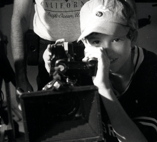 Brian circa 1989 on the set of Omnifax - Alexandria, VA (Photo: Ross Stansfield)