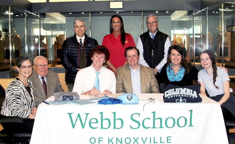 Senior Ryan Lee signs his letter of intent to row at Columbia University. Surrounded by his coaches, school principal, family, and friends, Ryan's celebration took place Webb School on Tuesday, January 31st, 2017. (Photo by Cathy O'Gorman/Webb School of Knoxville)