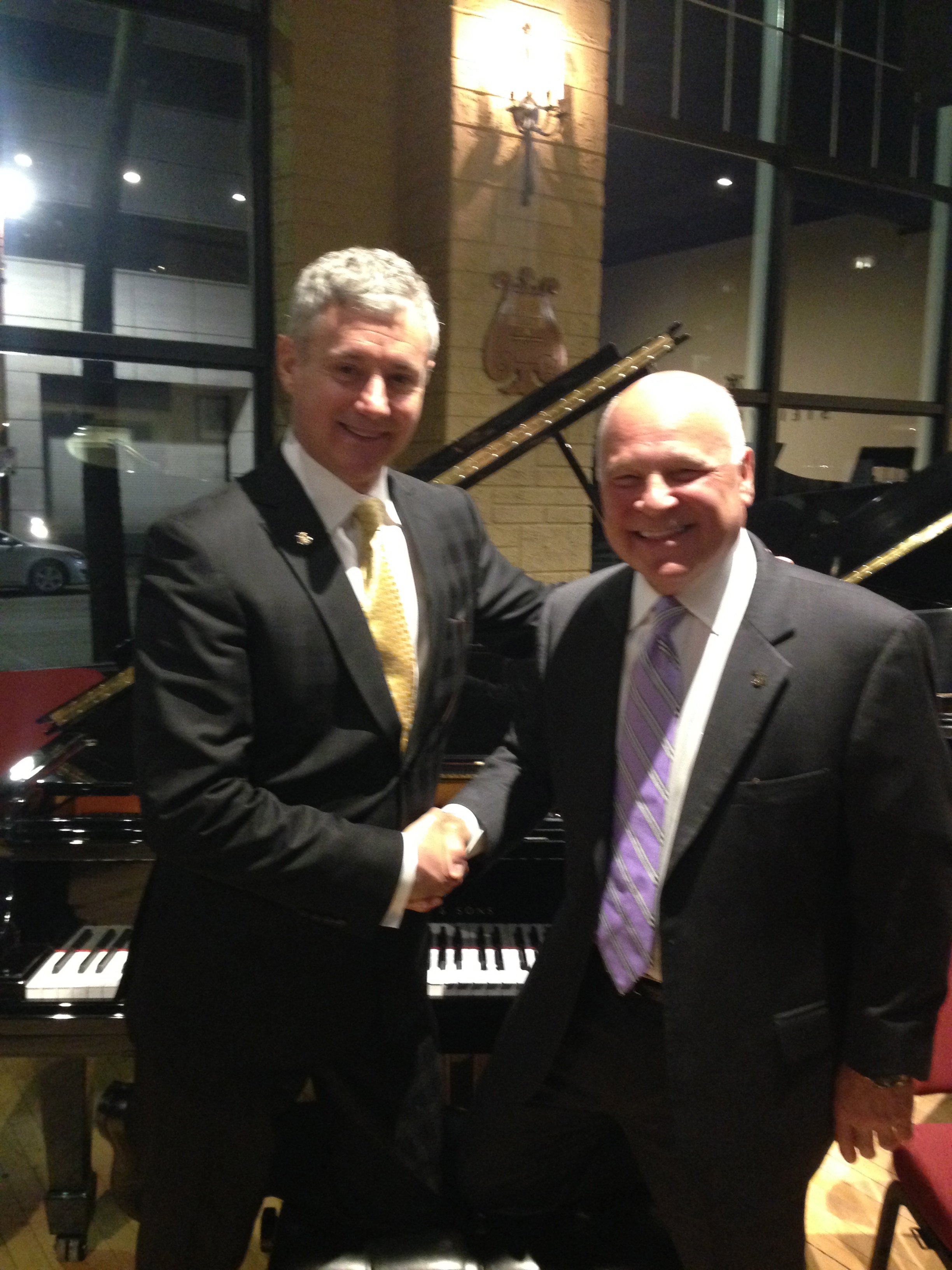 Joe with Steinway President Ron Losby