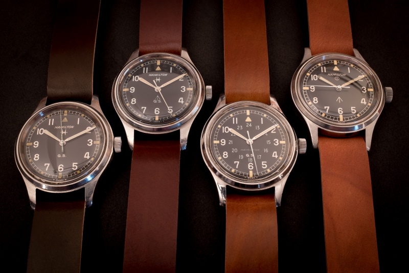 One-piece straps on fixed bar 36 mm issued Hamiltons.