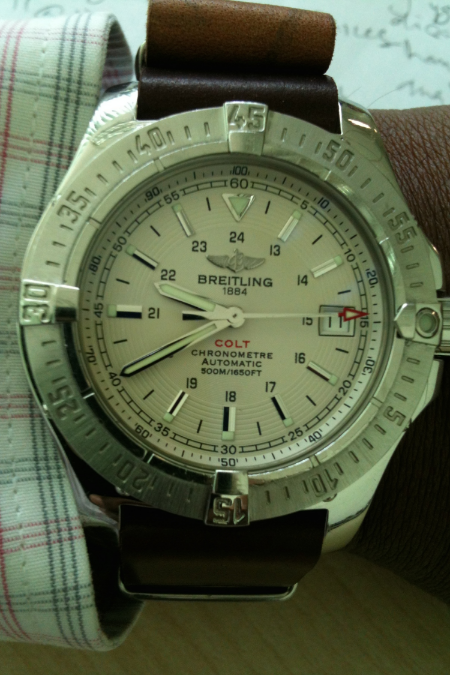 Breitling Colt on a MIL strap.