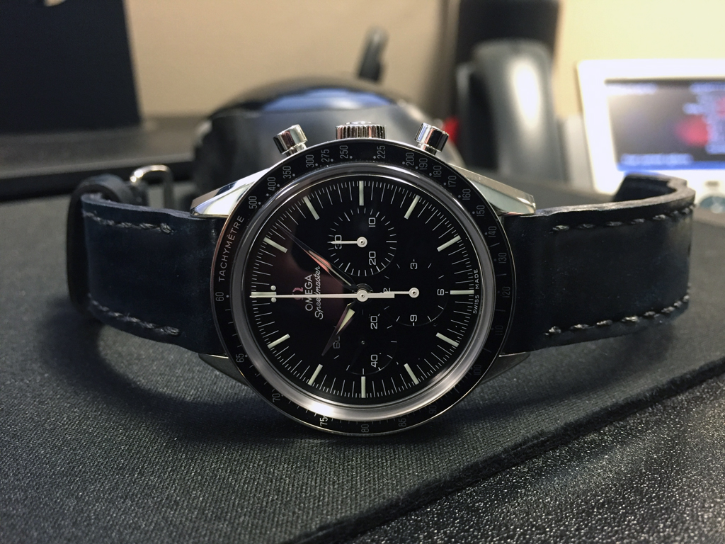 Omega Speedy FOIS on Navy Arts & Crafts. Awesome.