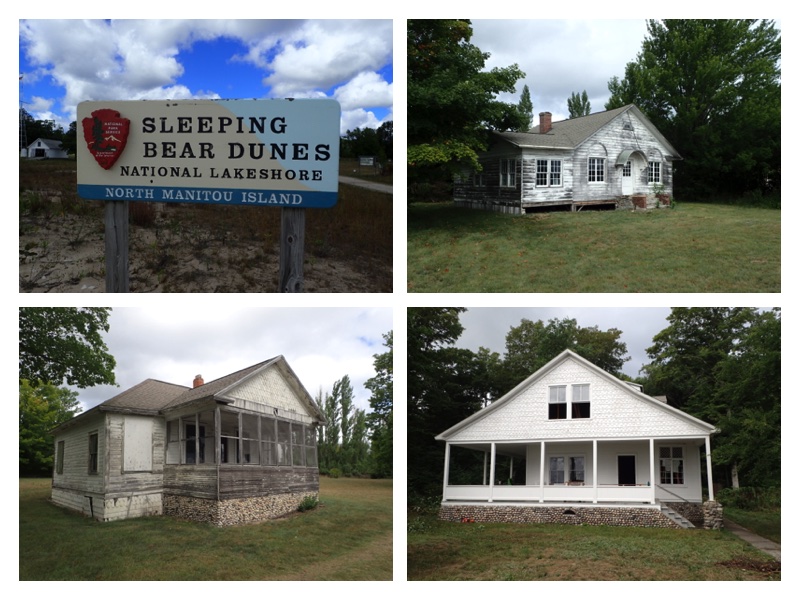 Some of the buildings of North Manitou Island Village. 