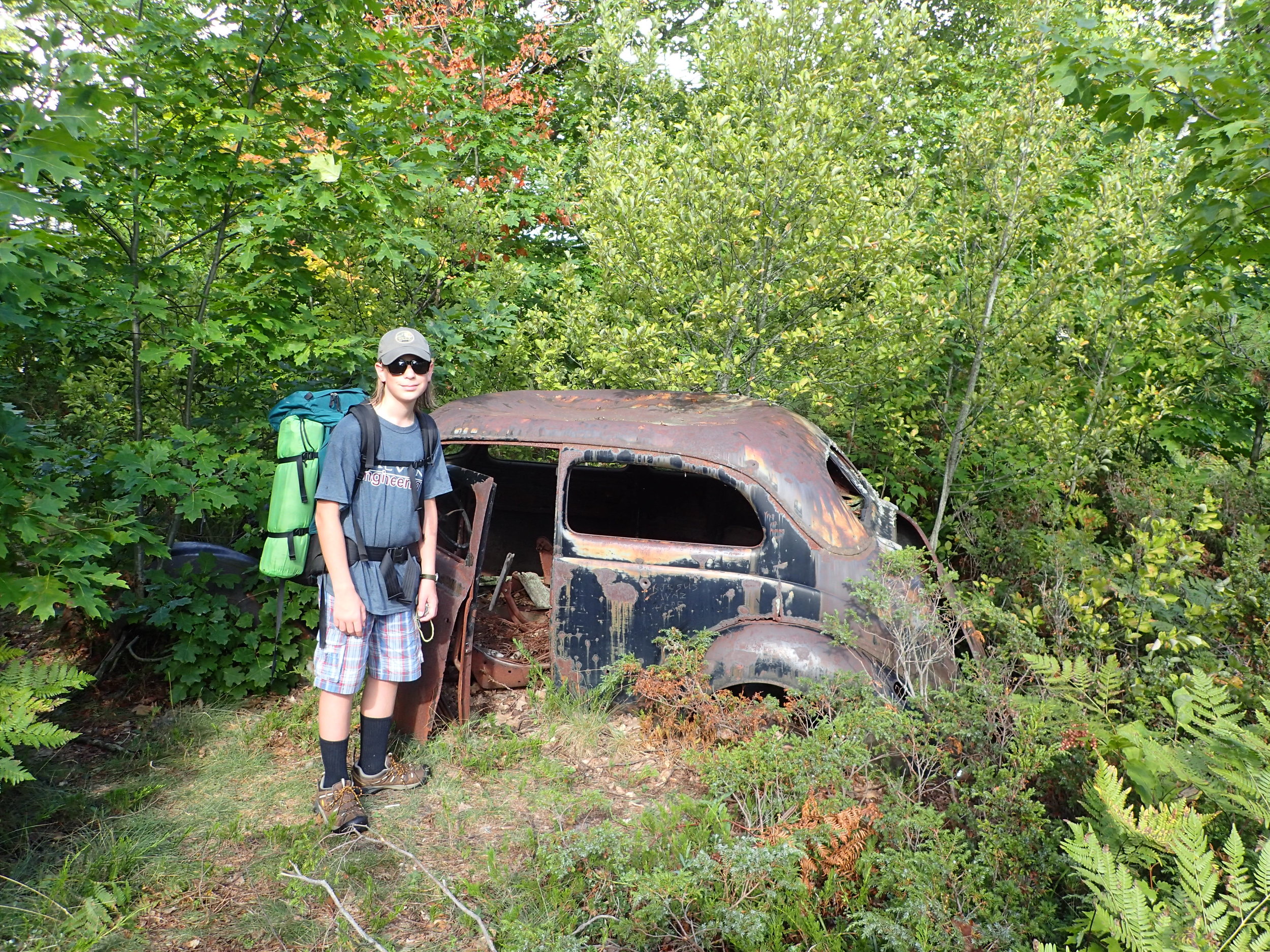 The remains of a 1937 Ford Tudor Humpback Sedan. 