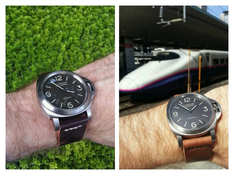 A gorgeous Panerai Luminor on two-piece partial-seams. Both designs are iconic!