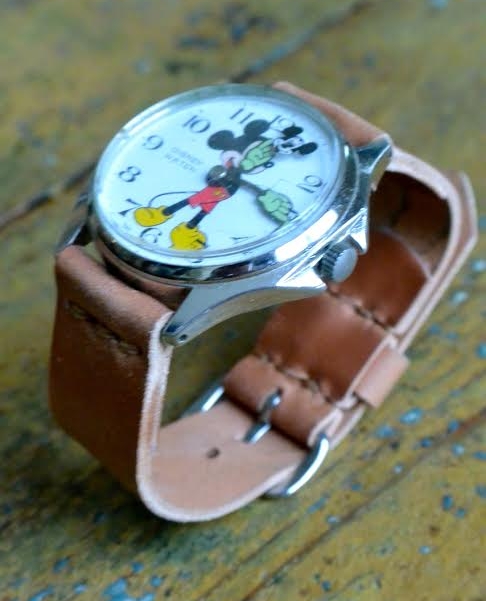 This Mickey lives in Paris and is worn on Natural shell cordovan. No wonder he's smiling.