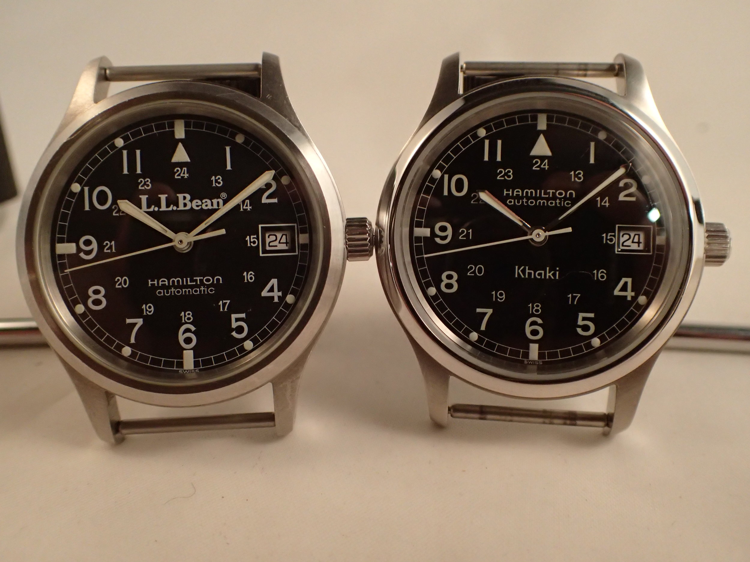 Two Hamilton 9721's. Note the different numeral types.