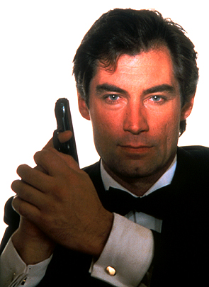 Timothy Dalton as 007. The Walther returns.